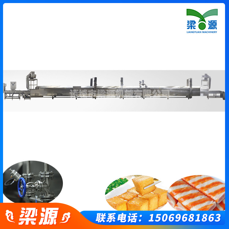 食品杀菌设备_全自动连续式肉排蒸汽隧道炉大型肉条蒸汽流水线大型连续式蒸炉