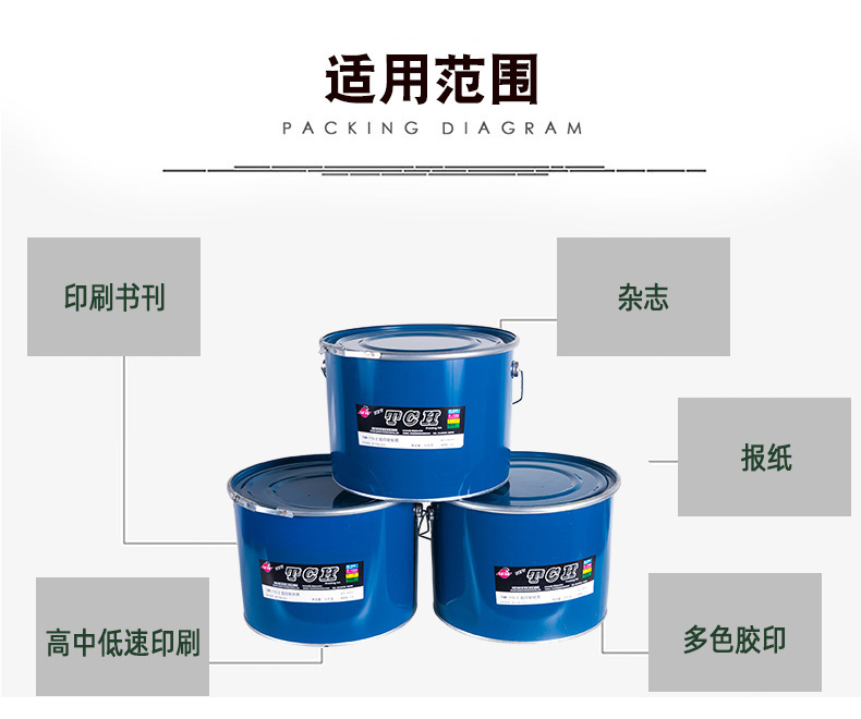 高中低速轮转油墨uv印刷油墨轮转滚筒纸冷固印报油墨批发
