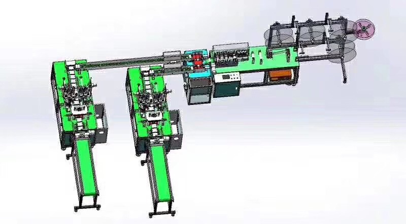 自动口罩机_一托二口罩机整套3d2d图纸外购件清单bom电路图plc程序