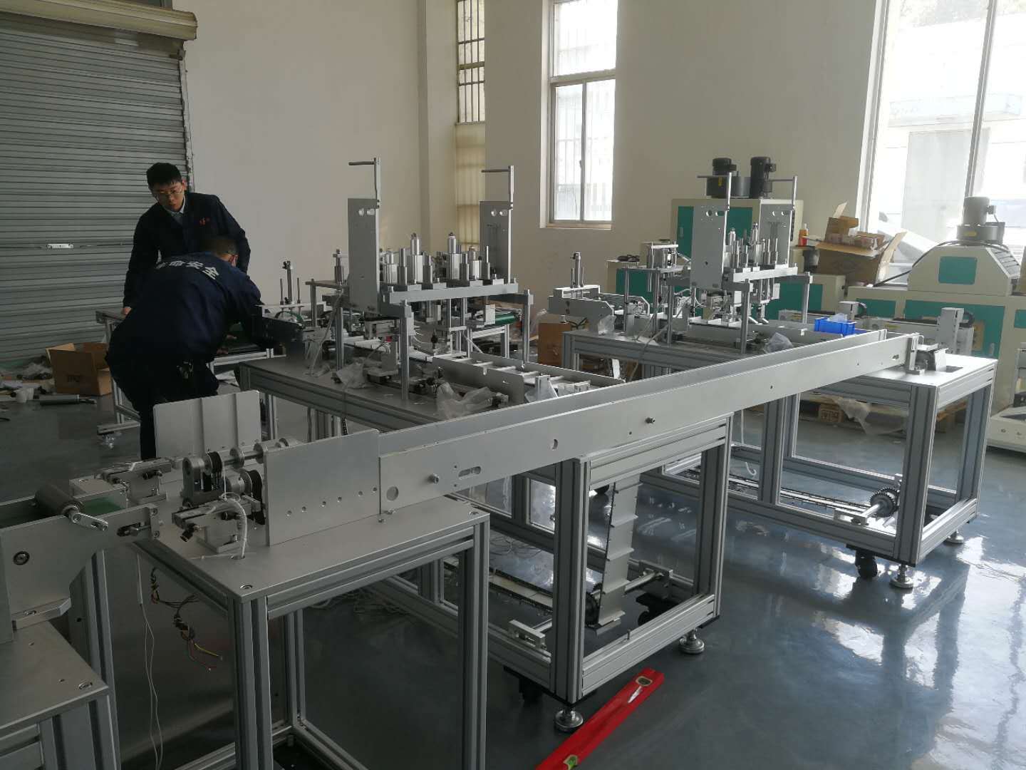 加工机器_半自动口罩机口罩耳带生产流水线一拖二口罩加工厂家定制