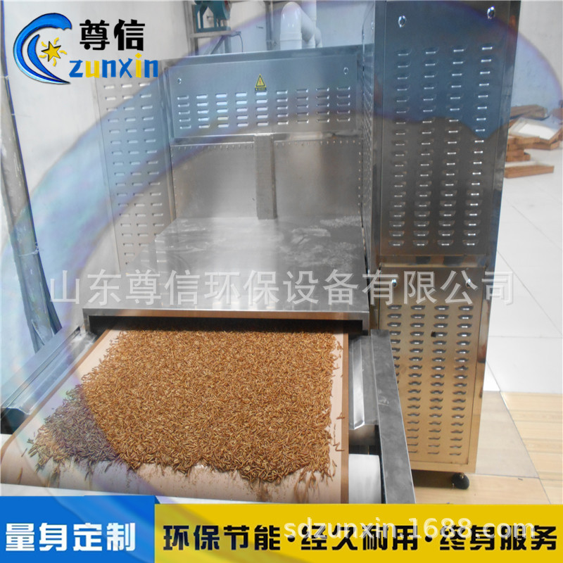 湖北黑水虻干燥设备流水线式/100公斤活虫微波干燥膨胀隧道炉