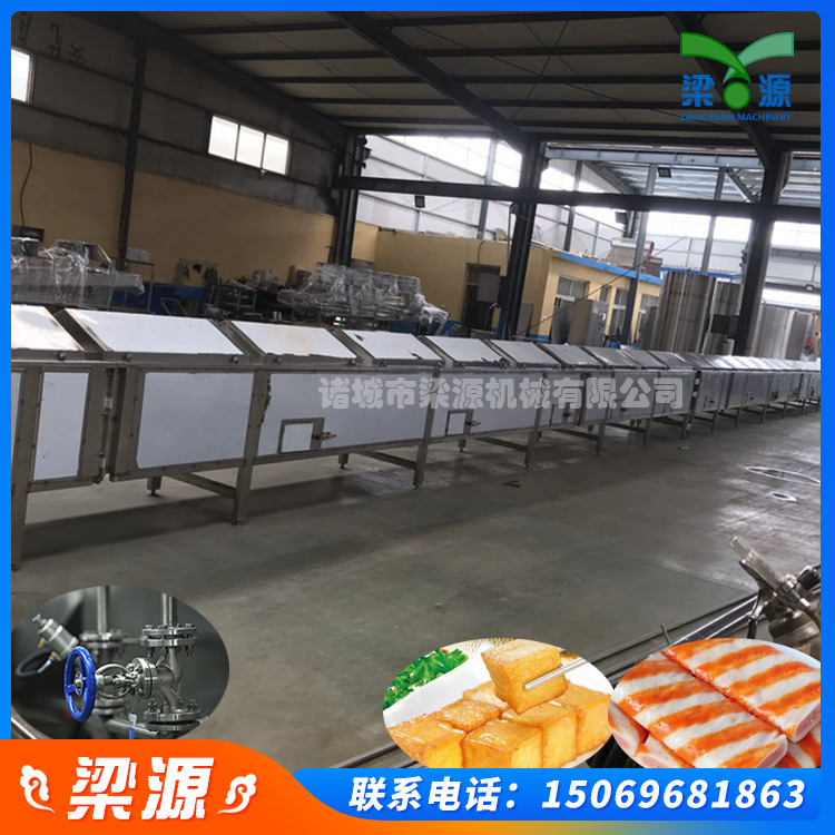 食品杀菌设备_全自动连续式肉排蒸汽隧道炉大型肉条蒸汽流水线大型连续式蒸炉