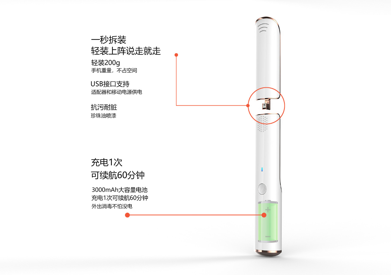 折叠杀菌器_紫外线消毒灯uv家用旅行小型灭菌灯杀菌器