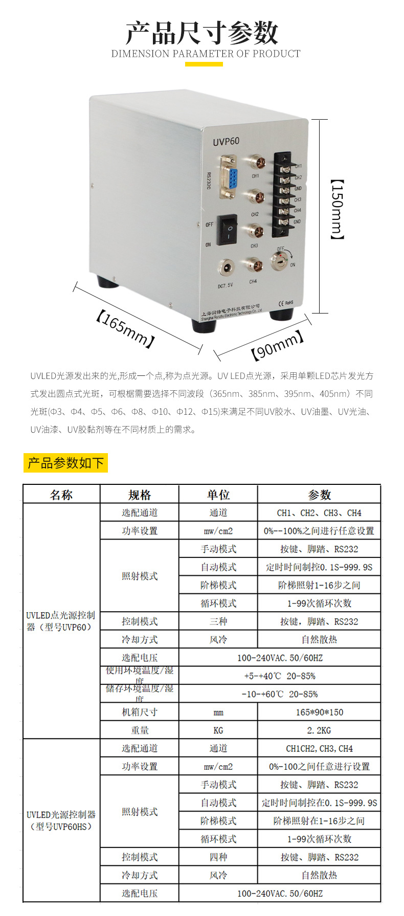 厂家直销点光源uvled点光源控制器4通道紫外线固化油墨胶漆光固机