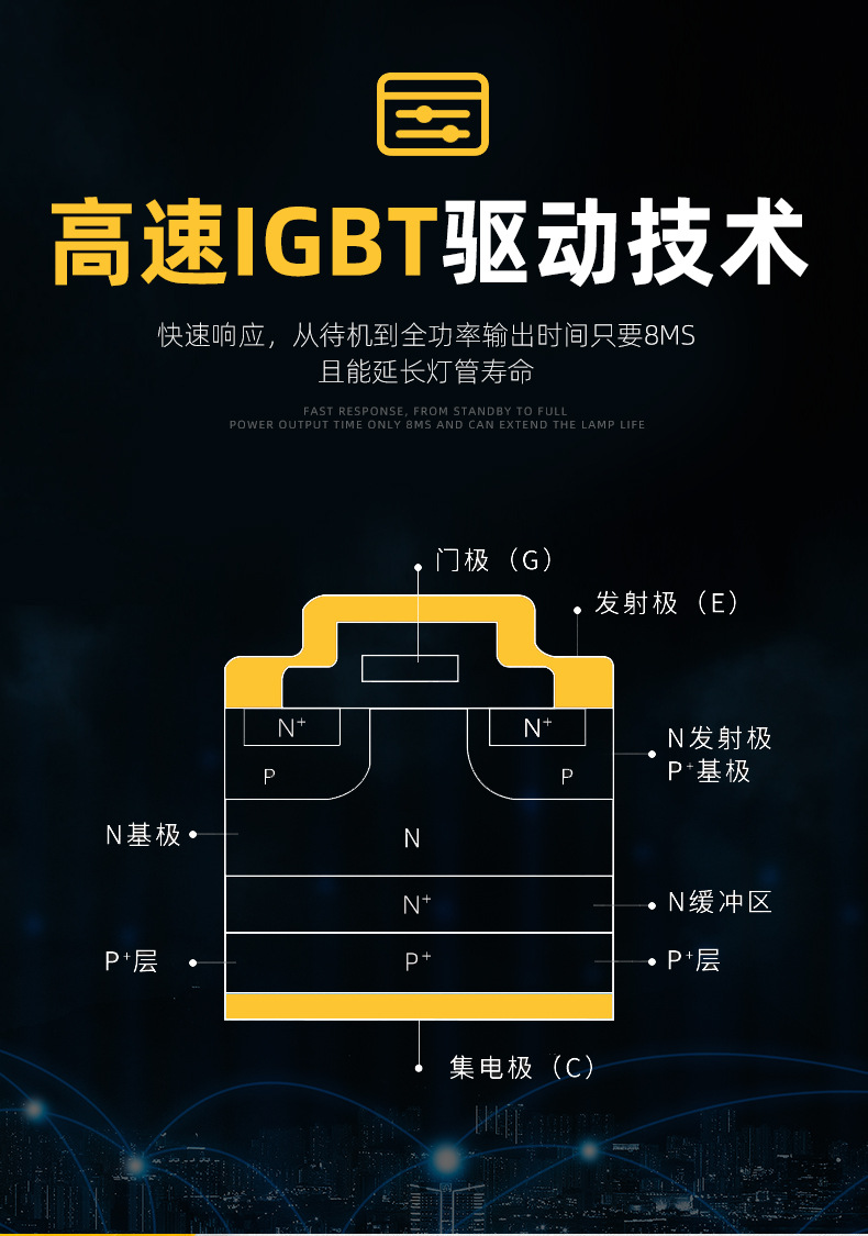 蓝盾涂装设备uv隧道炉转用光固化机紫外线汞灯变压器uv电子电源厂