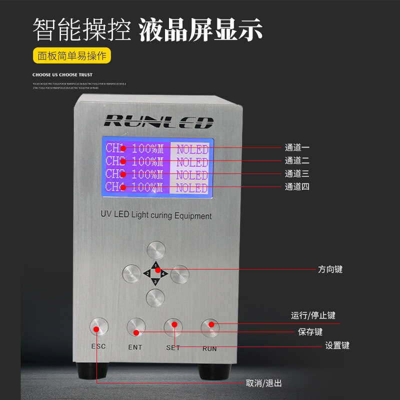 UVLED光源控制器点光源紫外线固化机uv胶水油墨胶漆光固机设备