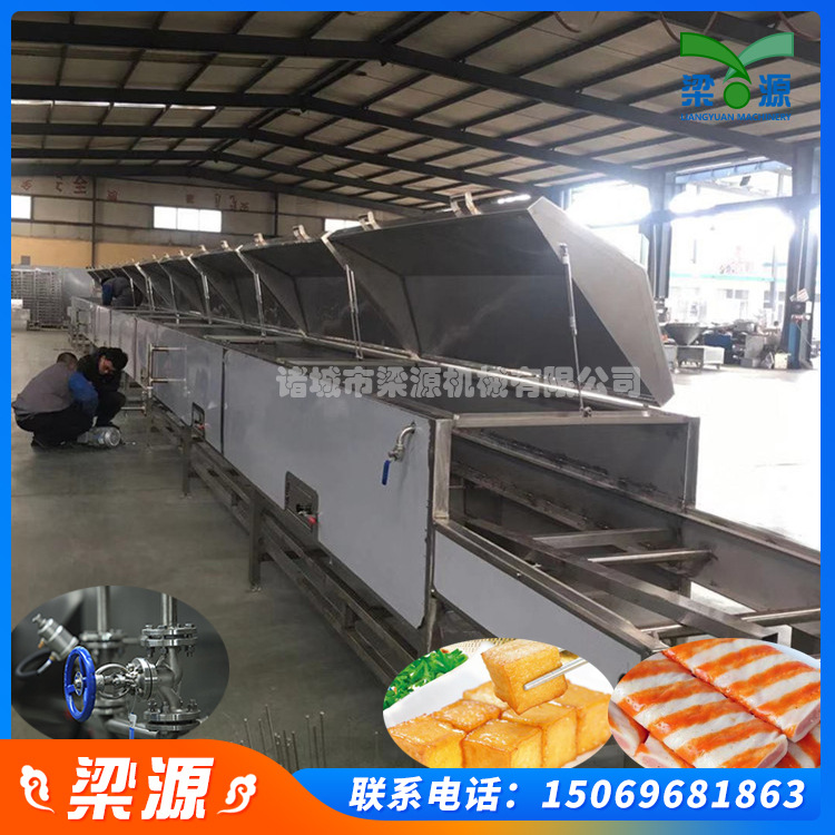 食品杀菌设备_全自动连续式肉排蒸汽隧道炉大型肉条蒸汽流水线大型连续式蒸炉
