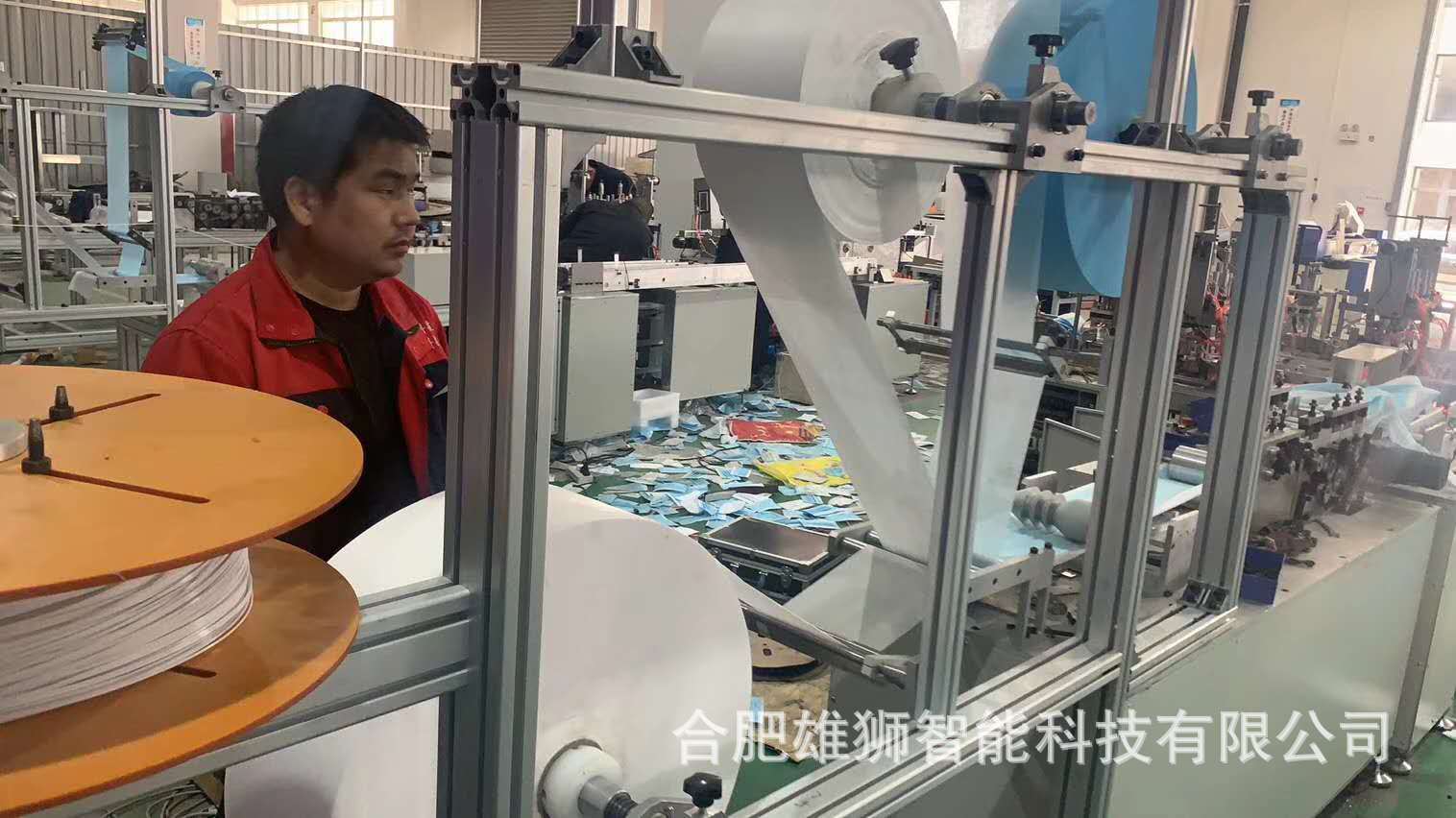 全自动口罩机_雄狮口罩机一次性无纺布三层口罩机全自动