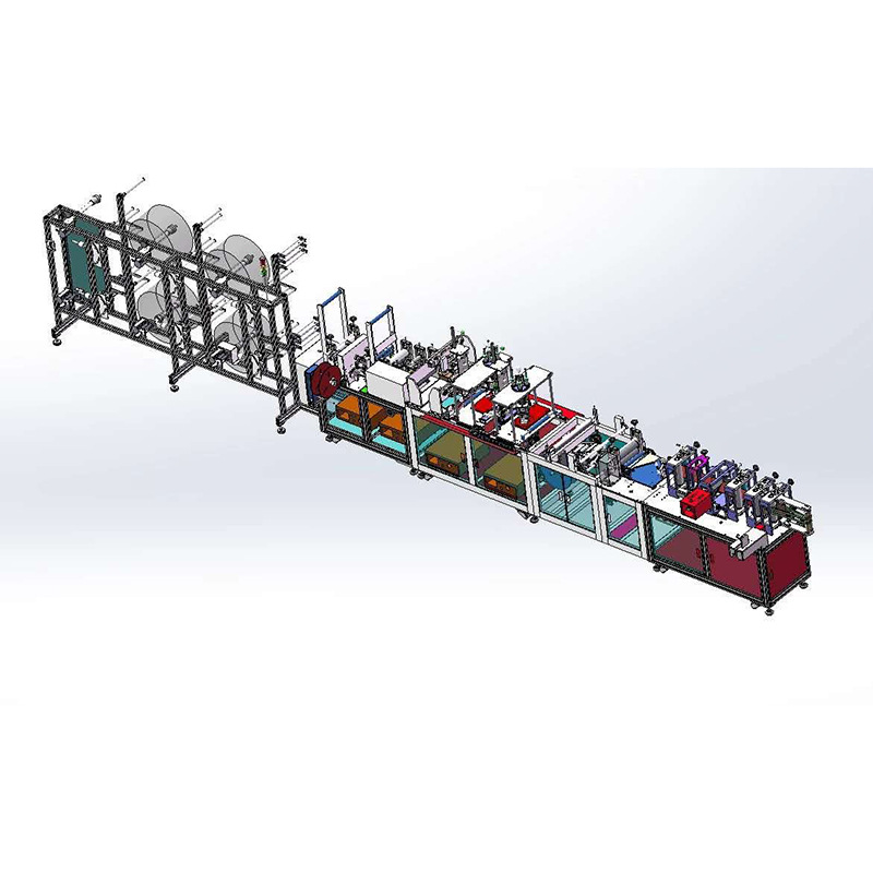 全自动口罩机_全自动口罩机口罩生产设备kn95型图纸3d装配零