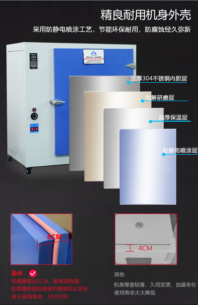 厂家直供电热鼓风干燥箱恒温干燥烘箱实验室工业商用烤箱老化箱