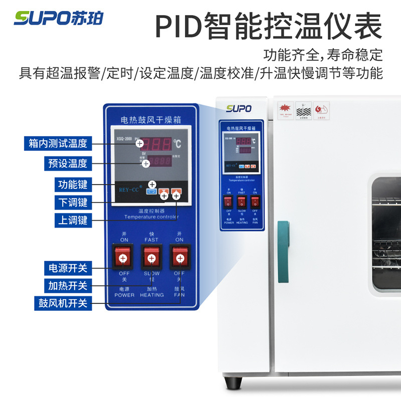电热恒温鼓风干燥箱高温工业用热风循环烘箱烘干机烤箱小型实验室