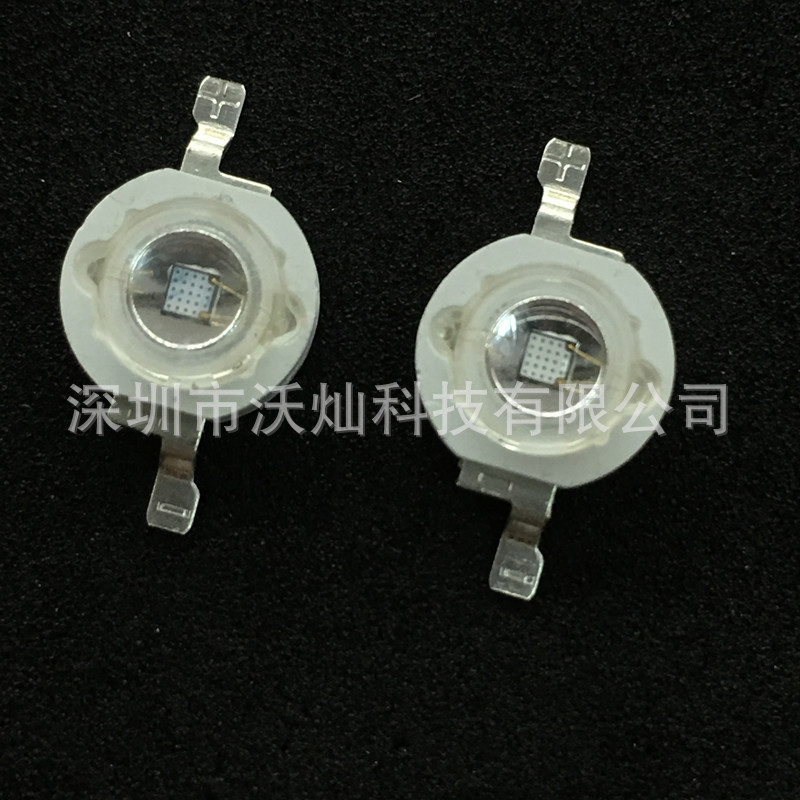 3W大功率LED紫光365nm杀菌消毒验钞美甲油墨UV固化紫外线灯珠