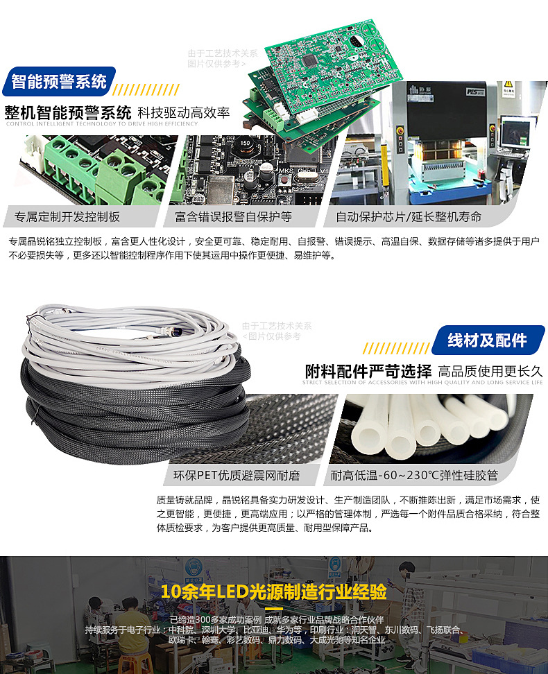 大功率uvled固化灯定制395波长uv固化机改装烘干设备光源生产线