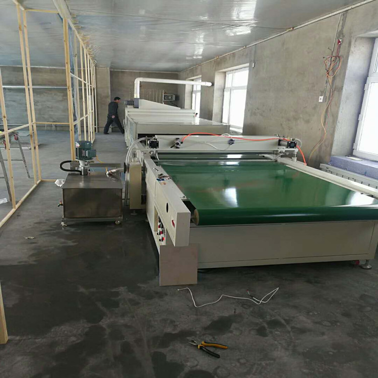 广告牌pvc板淋涂机家具上光淋幕机背景墙瓷砖uv光油固化机