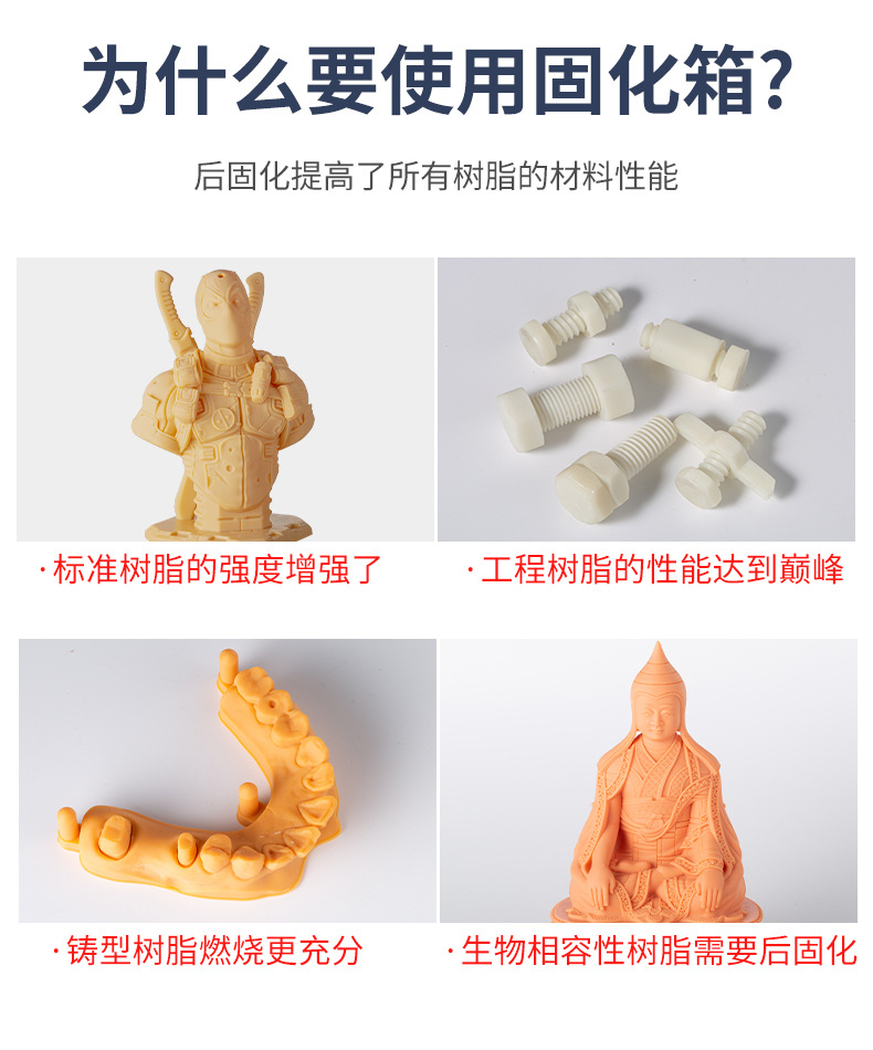 依迪姆二次光固化机UV固化机箱模型后处理固化机3D打印机树脂固化
