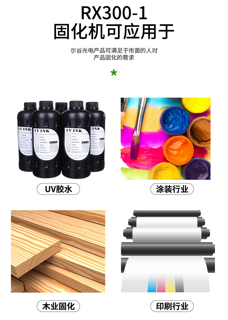 RX300-1紫外线UV设备UV胶干燥硬化专用光固机小型桌面式UV固化机
