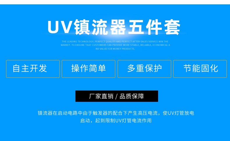 蓝盾uv固化灯镇流器喷涂丝印刷油墨碘镓灯晒版机镇流器厂家现货