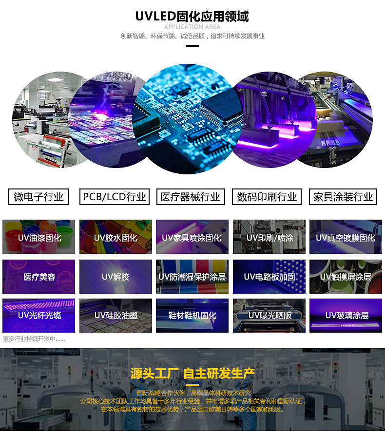 紫外线uvled模组uv固化灯现货定制油漆油墨丝印烘干固化设备
