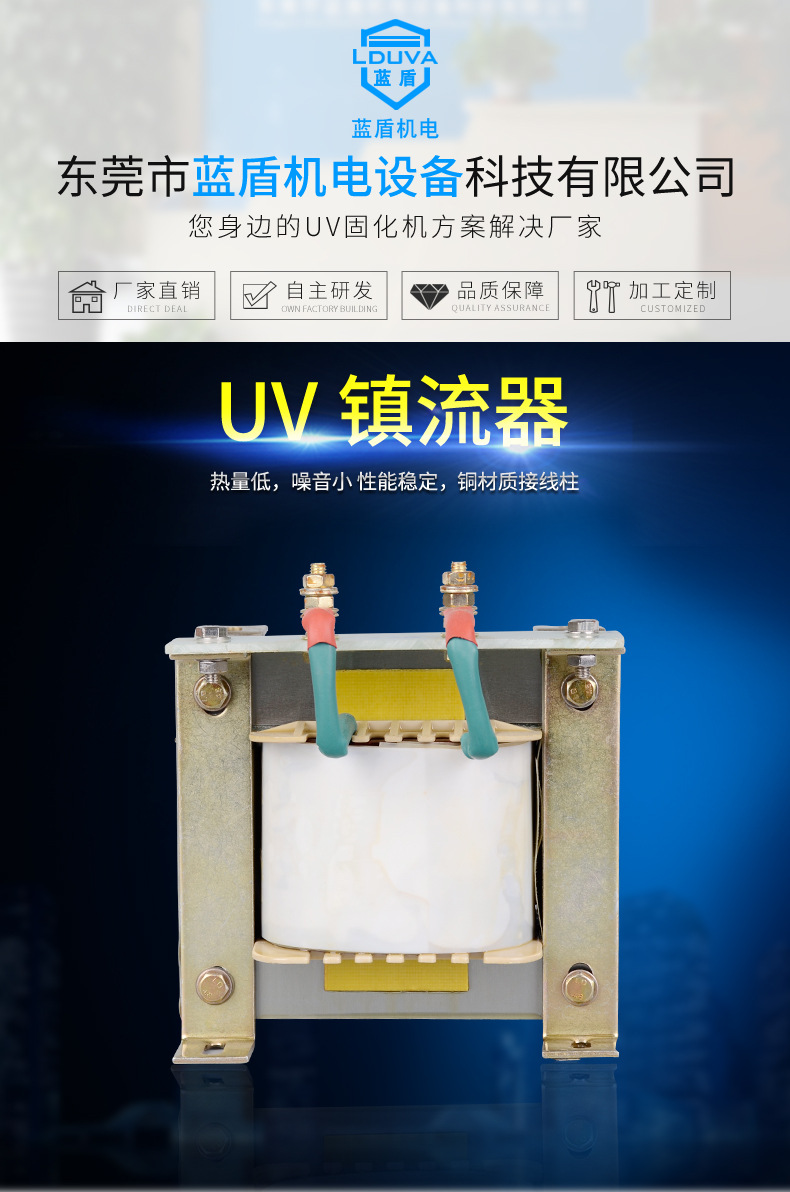 蓝盾uv固化灯镇流器喷涂丝印刷油墨碘镓灯晒版机镇流器厂家现货