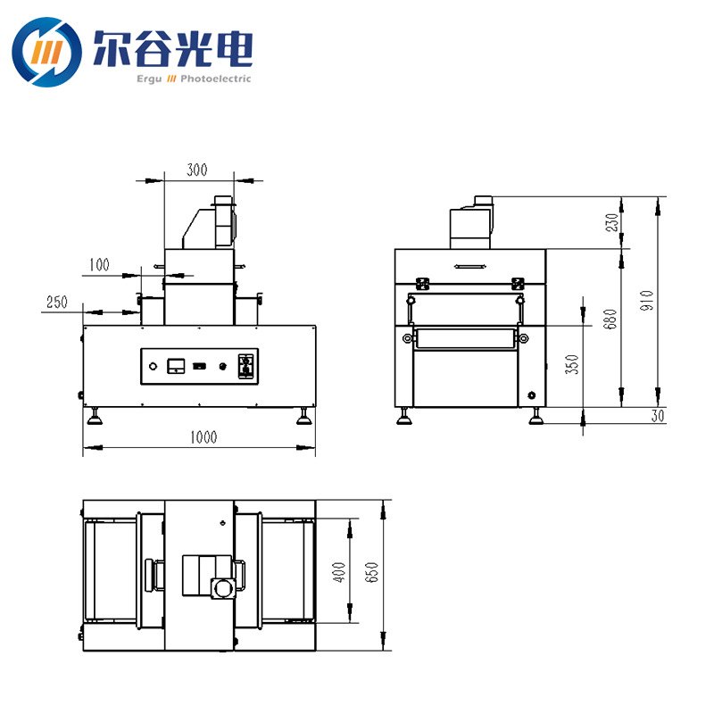 RX400-1紫外线UV固化机传送带式UV炉3kw小型桌面式UV胶硬化设备