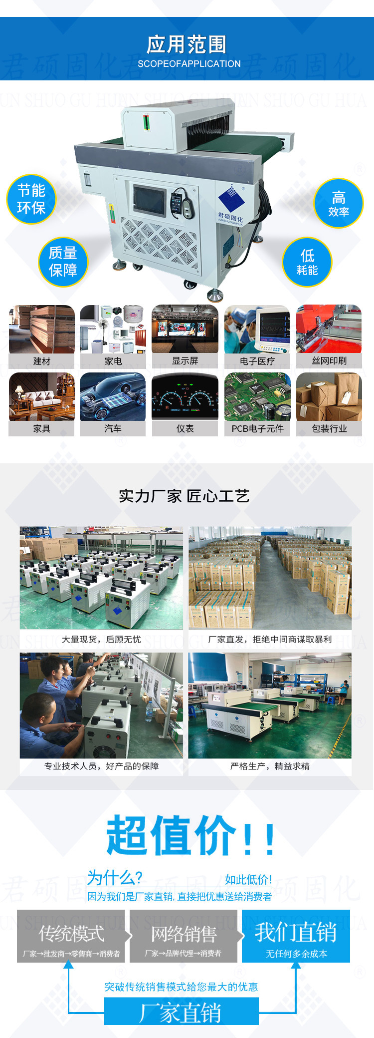 厂家定制输送式ED固化机设备UV隧道炉UV胶印轮转印刷固化
