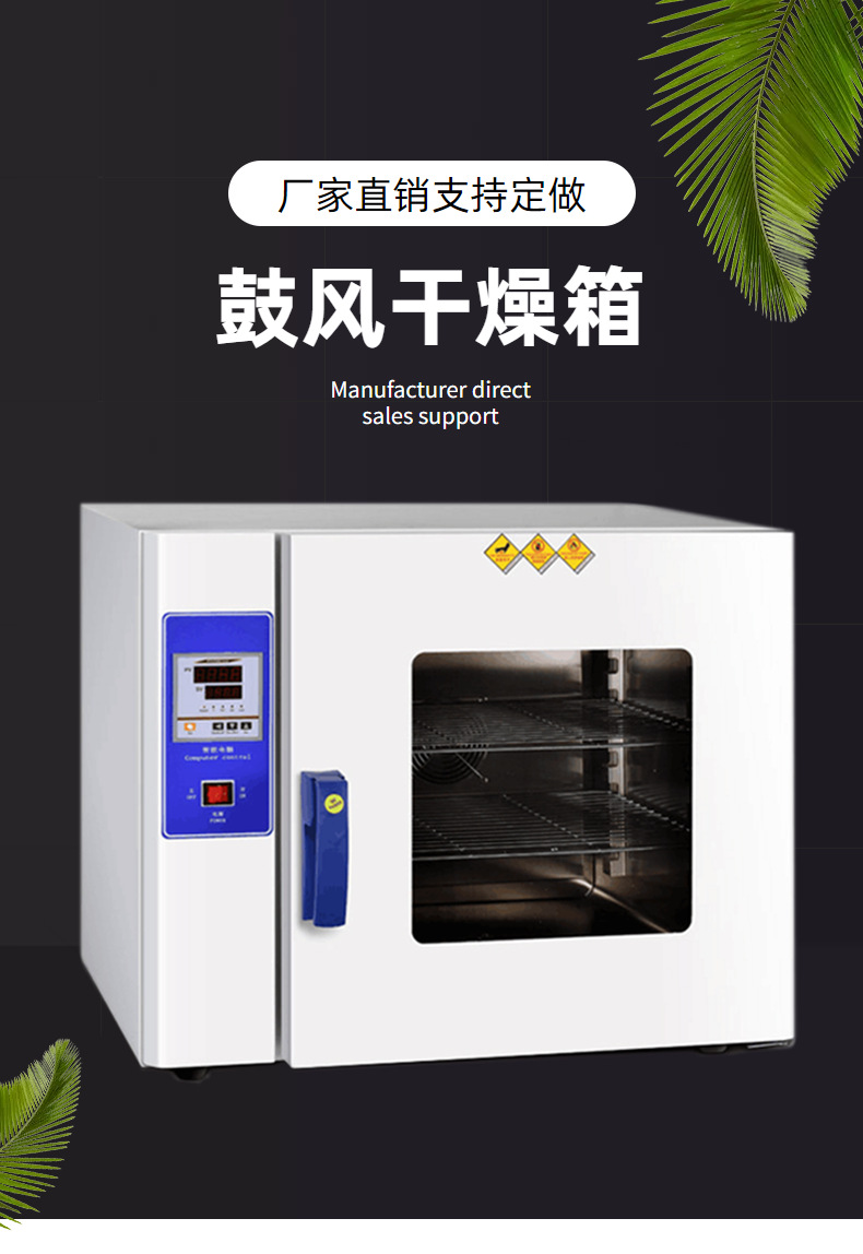 深圳工厂电热鼓风干燥箱琥珀加工实验室恒温烤箱不锈钢小型烘干箱