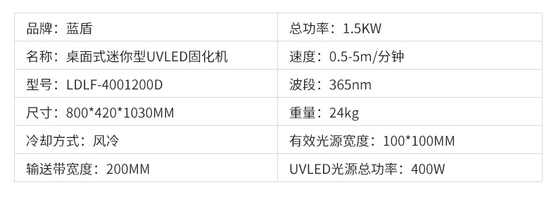 小型隧道炉uvled固化机紫外线面光源风冷丝印粘接桌面式固化设备