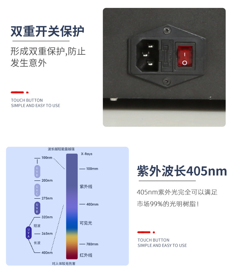 依迪姆二次光固化机UV固化机箱模型后处理固化机3D打印机树脂固化