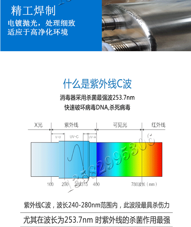紫外线消毒器_管道式紫外线消毒器污水管道式饮用过流式设备