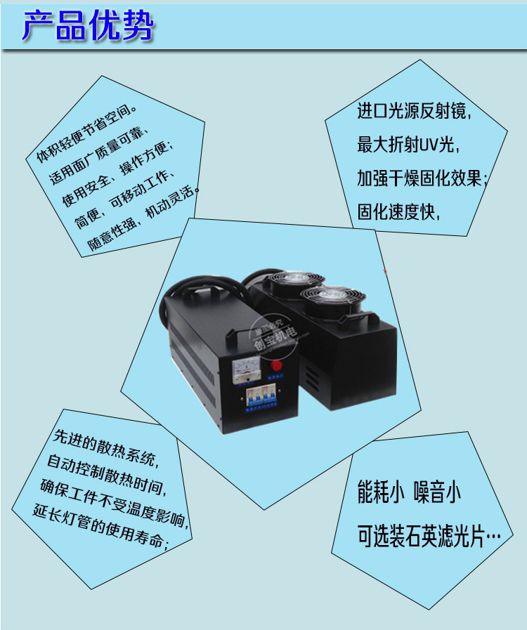 固化灯快速干_便携式3kwuv固化机油墨喷漆紫外线固化灯快速干