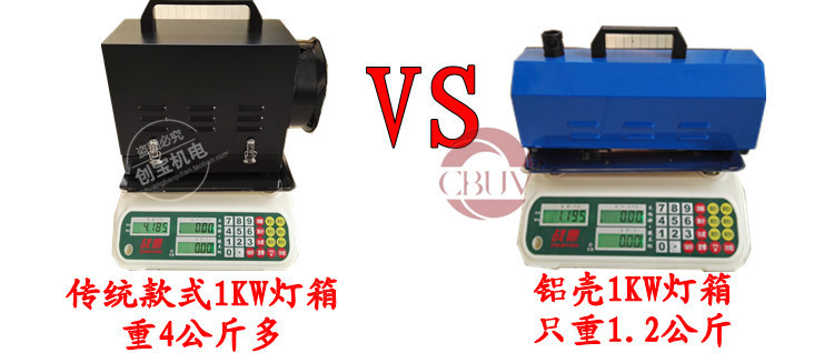 固化灯uv上光油_超轻1kw铝壳高压汞灯手提uv灯管汽修小型固化灯uv上光油
