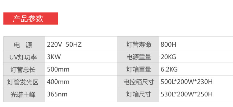 uv固化机_1kw2kw3kw250wuv光固机小型uv固化机紫外线灯管现货