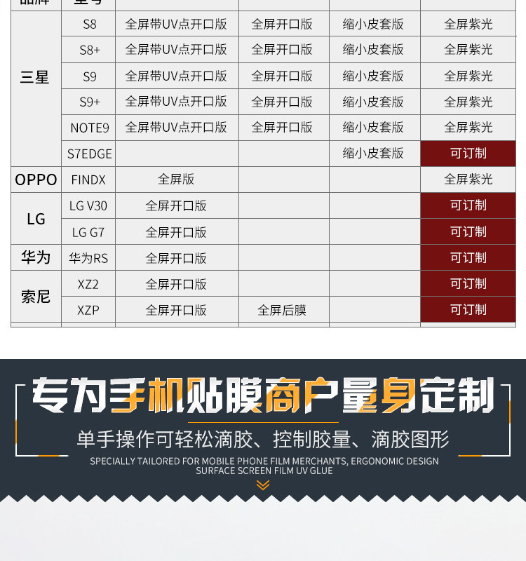 UV曲面屏贴膜胶水玻璃钢化膜水性液态专用胶uv灯照射固化防水性胶