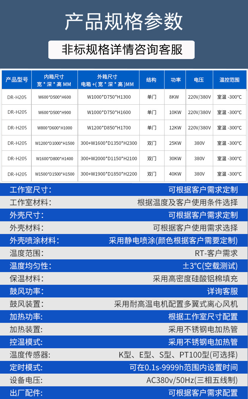 3000L双门热风循环工业烤箱 大型高温恒定烘箱 恒温干燥箱非标工厂