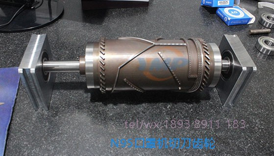 滚筒配件_kn95齿模滚筒花辊流水线无动力切断轴口罩机配件