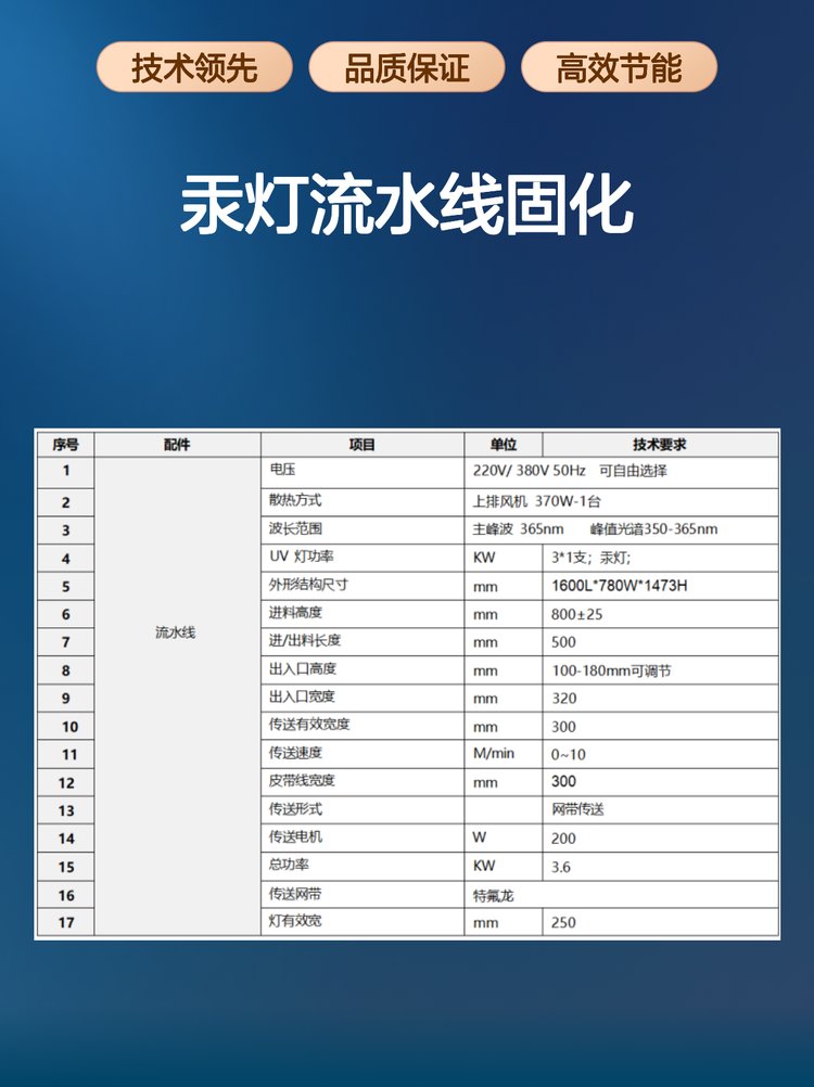 UV汞灯流水线固化机 3kW模块化设计 智能控制系统