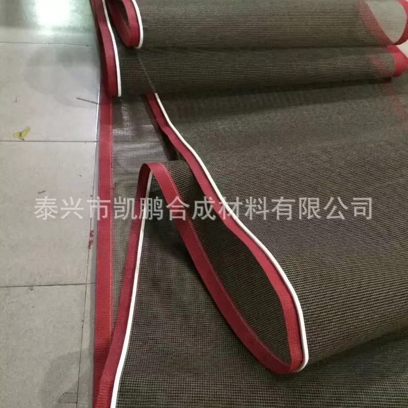 特氟龙网格输送带_玻璃后烘干网带耐高温网格输送带丝印烘干机