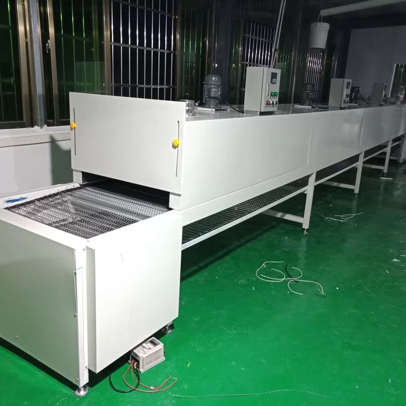 喷涂流水线_隧道炉烘干线不锈钢房输送机链板流水线高温隧道炉流水线