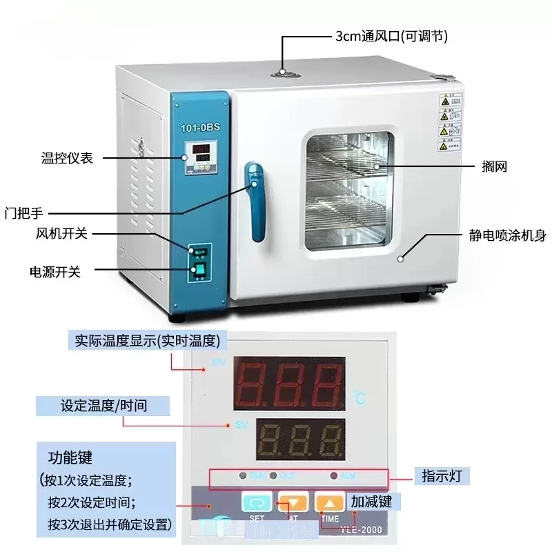 干燥箱_电热鼓风干燥箱小型工业恒温烘干箱实验室药材烤箱烘箱
