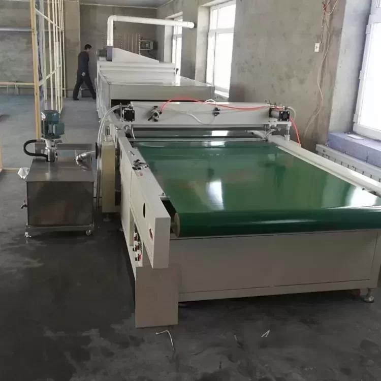PU色漆滚涂机竹纤维UV光油淋涂机3D瓷砖背景墙UV固化机