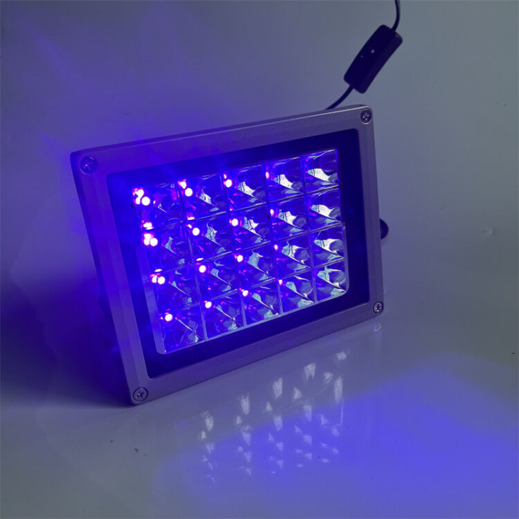 爆款UV胶固化灯小型固化设备led室内灯具灯405nm紫外线油墨投光灯