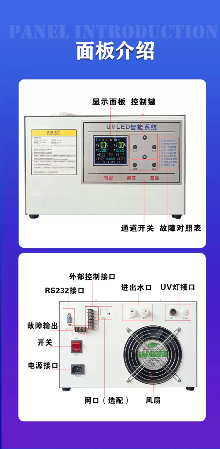特惠 UVLED喷码面光源 适配G5/G6喷头冷光源流水线二维码光固化灯