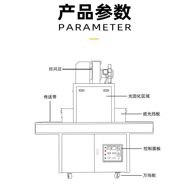 紫外线UV固化机丝印油墨光油uv胶水固化炉工业流水线烘干固化设备