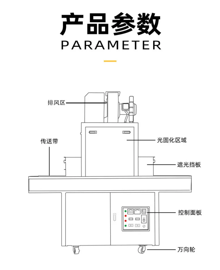 紫外线UV固化机丝印油墨光油uv胶水固化炉工业流水线烘干固化设备