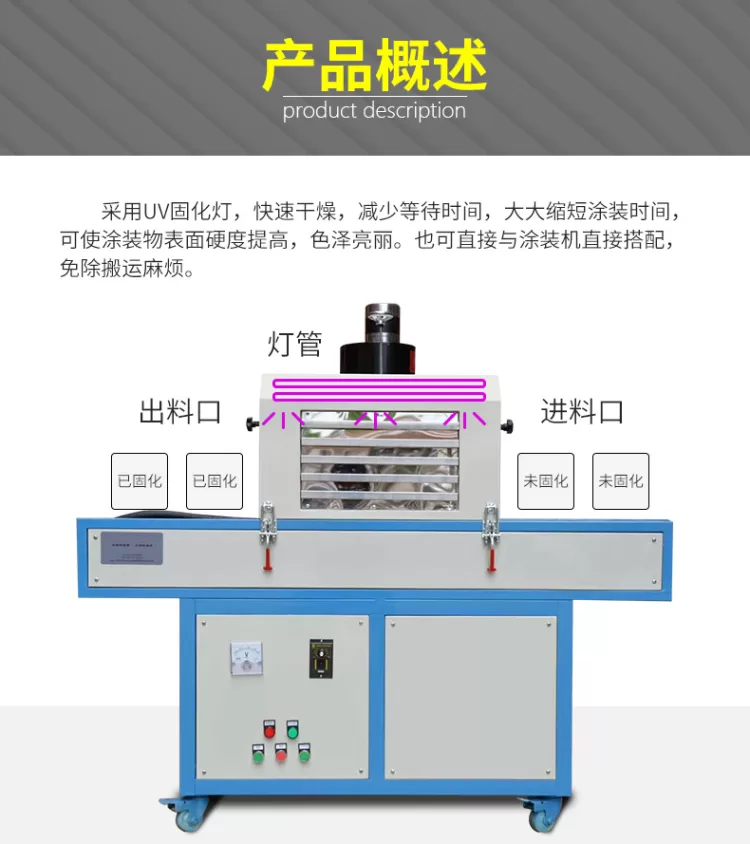 紫外线uv固化机 桌面隧道式UV油墨胶水干燥固化设备 uv固化炉