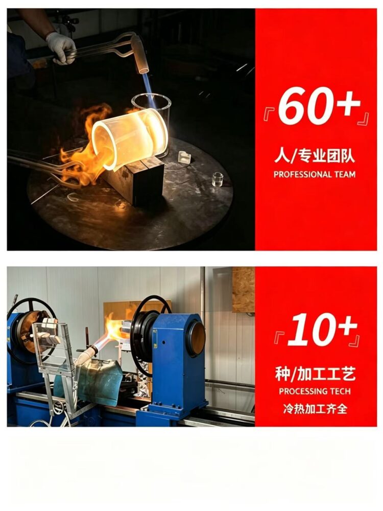 耐高温石英玻璃管法兰管 三通管 耐腐蚀石英磨砂试管管式炉定制
